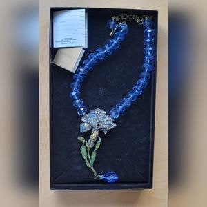 Heidi Daus Blue Floral Necklace